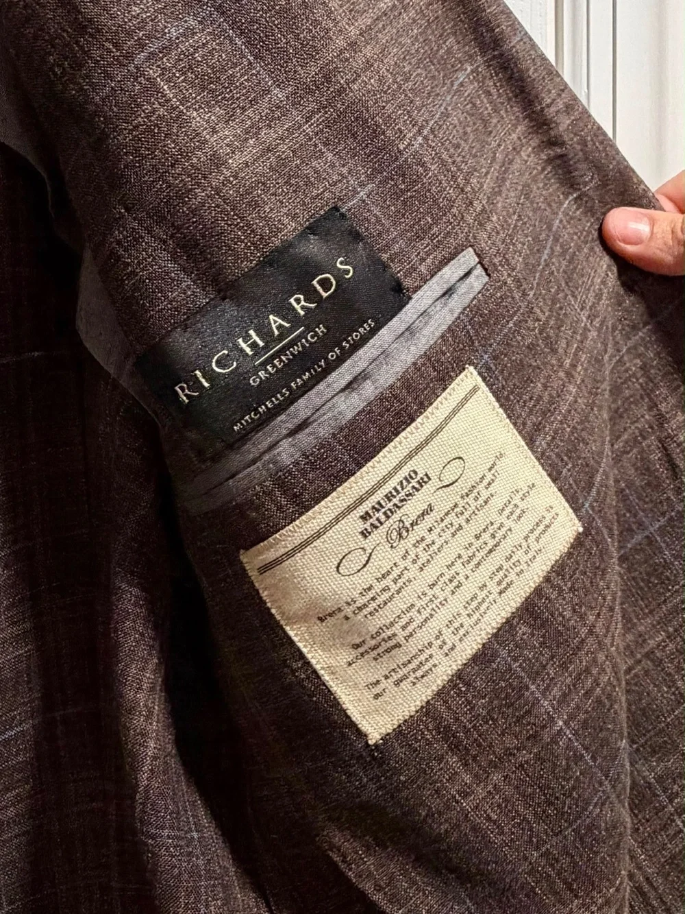 Men's Brown Plaid Sport Coat - Classic Two-Button Blazer